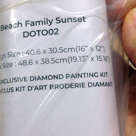 Diamond Painting, Beach Family Sunset Diamond Painting Kit - Picture 9 of 9